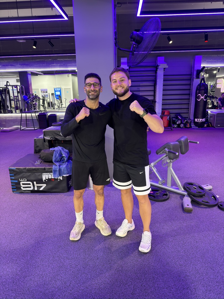Private boxing coaching moment
